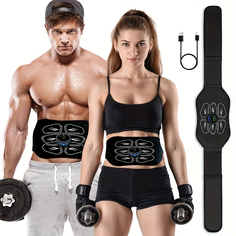 Wireless Ab Belt Abdominal Muscle Toner, EMS Smart Fitness Belt, Portable  Ab Stimulator with 6 Modes 15 Intensity Levels Toning Belt, Fitness Workout  Equipment for Men Women 