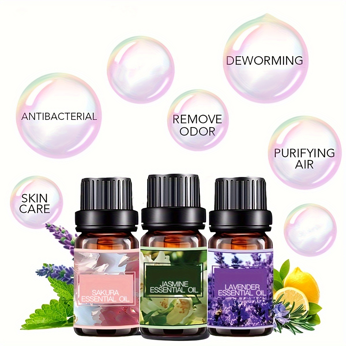 Aceites esenciales solubles en agua Ambientador Ambientador Saborizante  Para Humidificador Aromaterapia Parfum Difusor Aceite Serum 1 pc 10ML