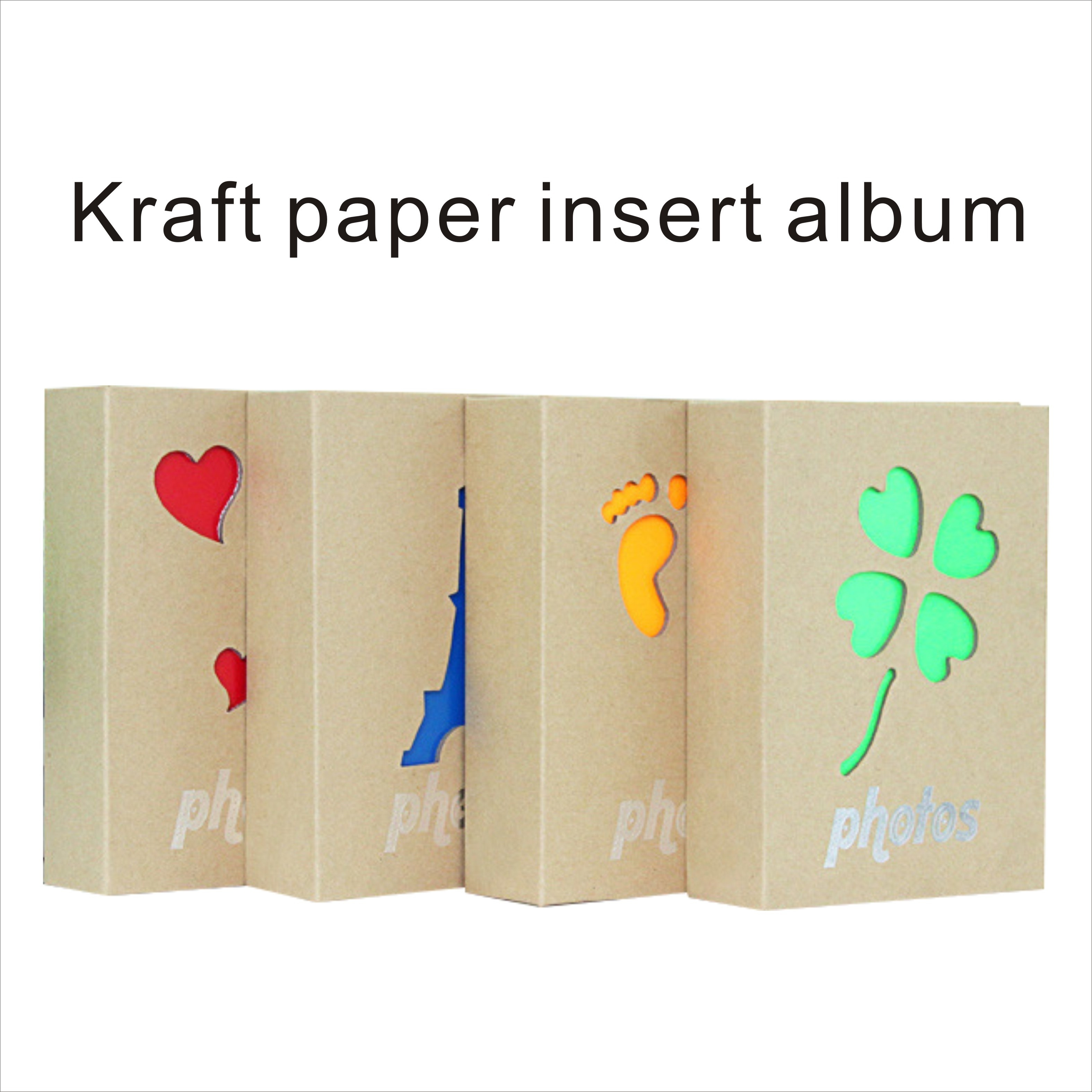 Craft Paper Photo Album 4x6 Four Leaf Clover Iron Tower - Temu