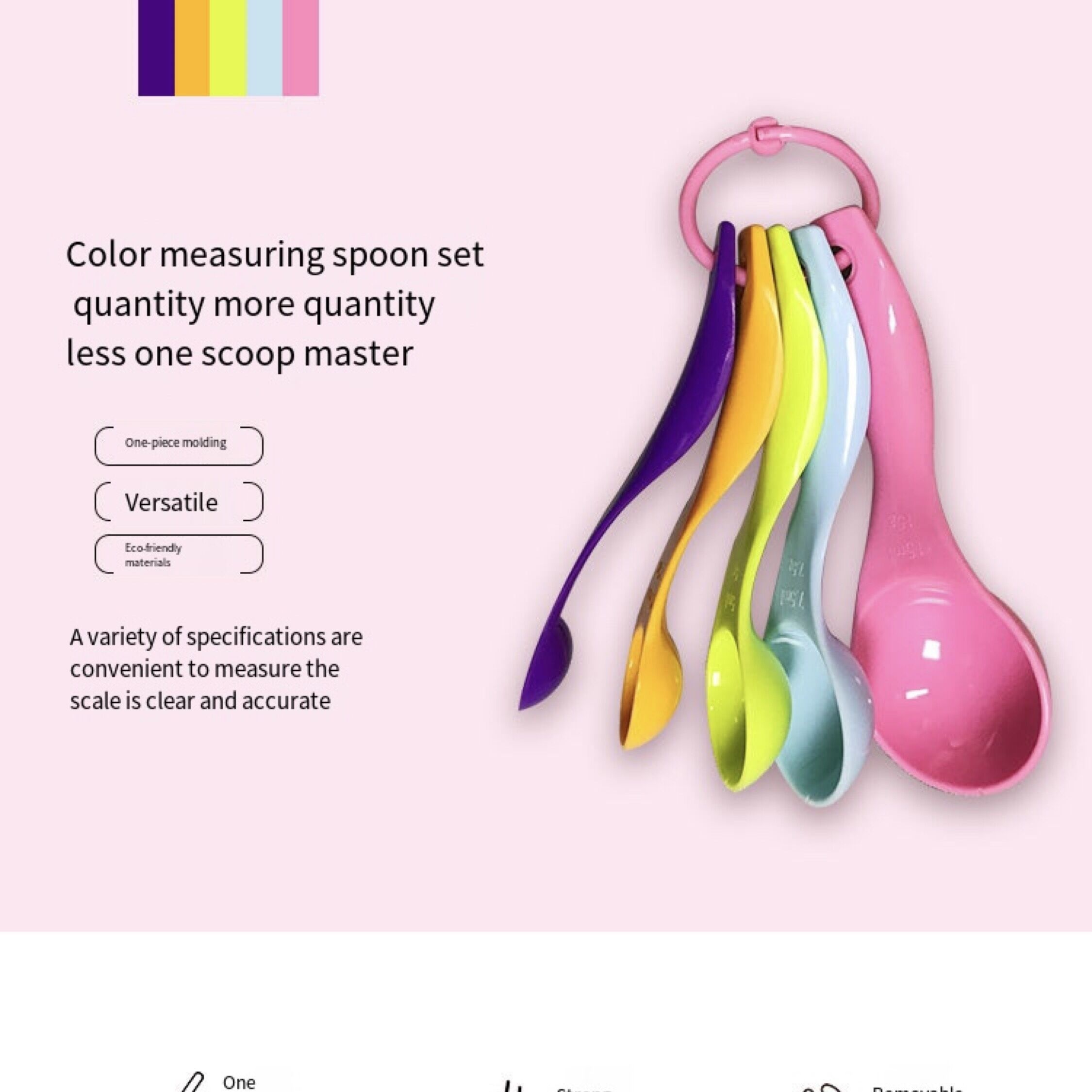 5PCS Small Measuring Spoon Stackable Measure Scoop Measure