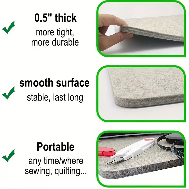 Ironing Board Quilting Wool Pad Felt Mat Iron Portable Sewing Heat Press  Table Supplies Station