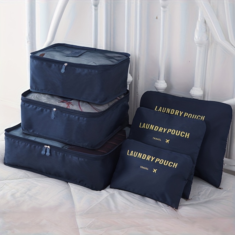 6Piece/Set Travel Mesh Bag In Bag Luggage Organizer Packing Cube