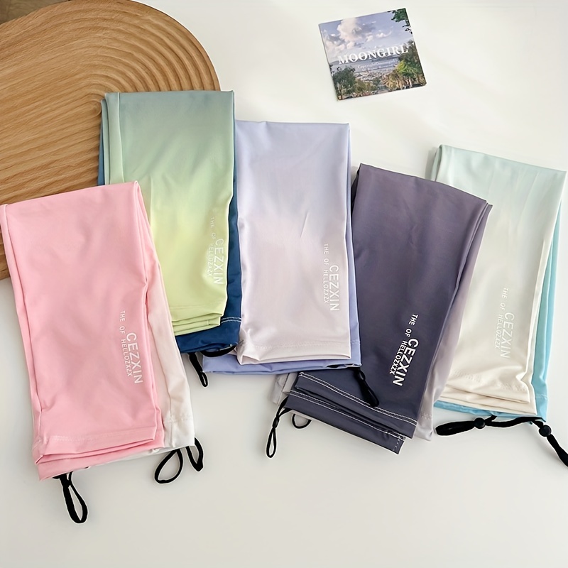 Gradient Color Sunscreen Sleeves Loose Uv Protection Long - Temu