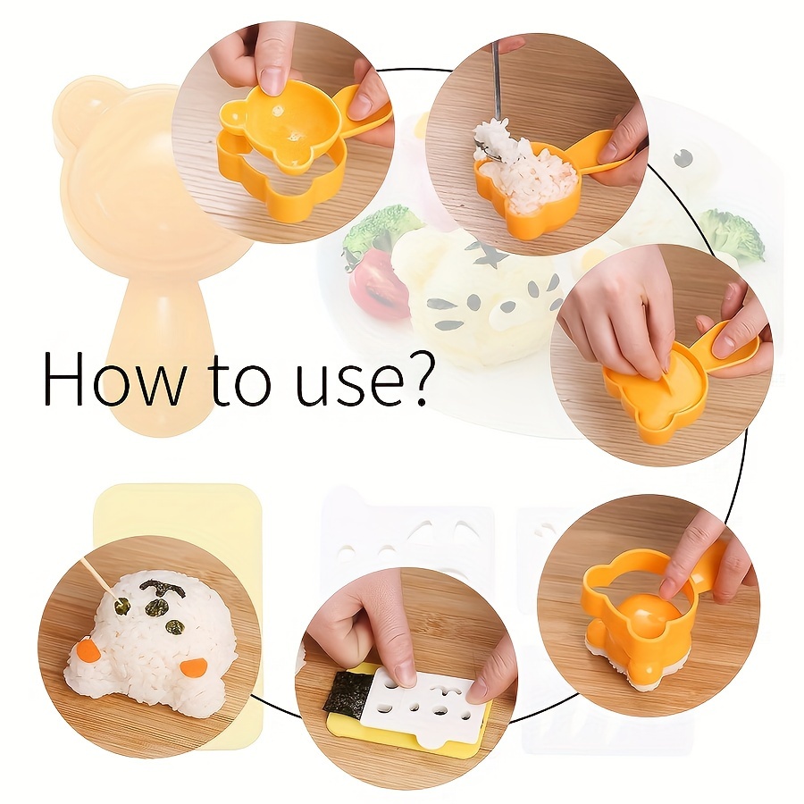 Pretty Comy DIY Sushi Mold Onigiri Rice Ball Food Press Triangular Sushi  Maker Mold Japanese Bento Seaweed Sushi Rice Ball Mold Kitchen Tool Little  Bear 