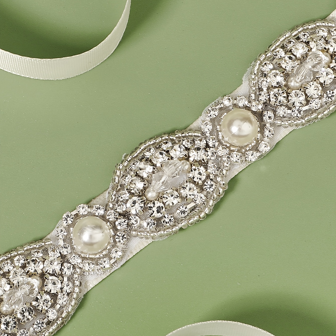 Bridal Belt With Pearls And Rhinestones Handmade Crystal - Temu
