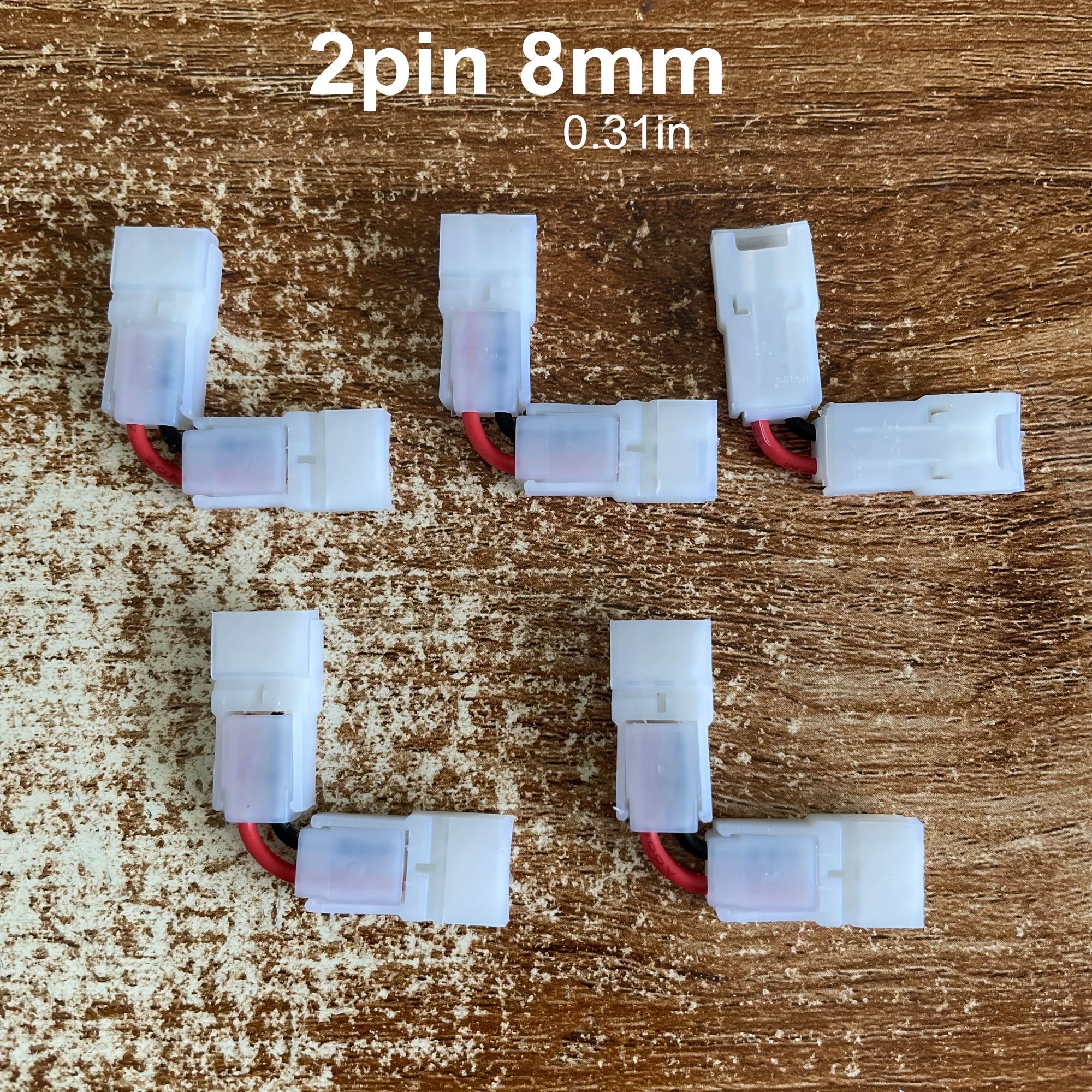 5pcs 4PIN 8mm Led Connector L Shape 8Mm 4pin RGB 3528 2835 Led