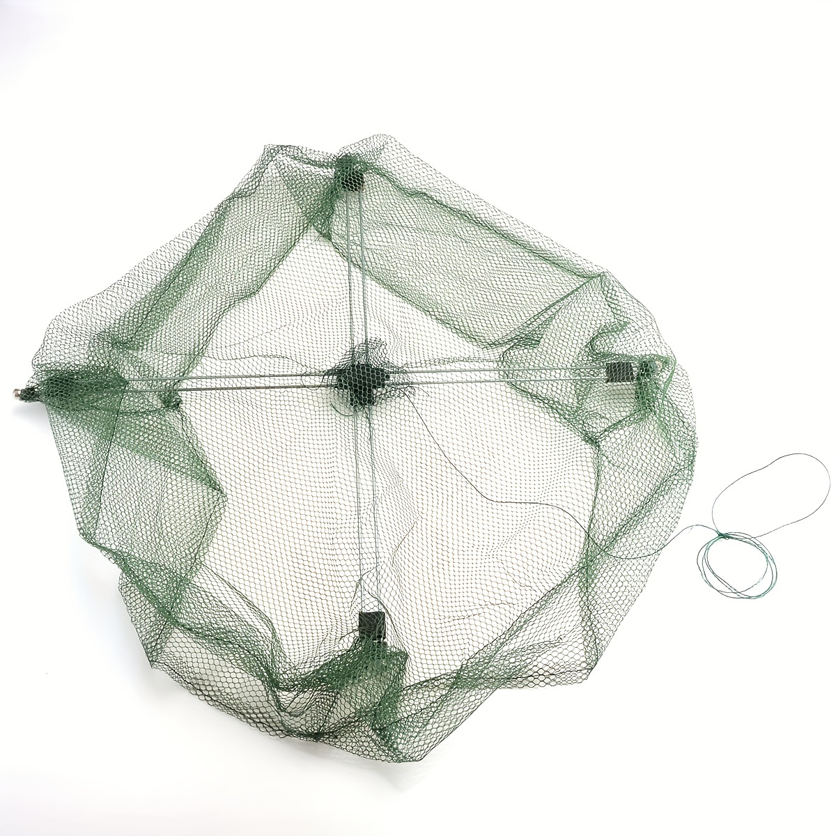 Foldable Hexagon Fishing Trap Net 6 Holes Minnow Crab - Temu