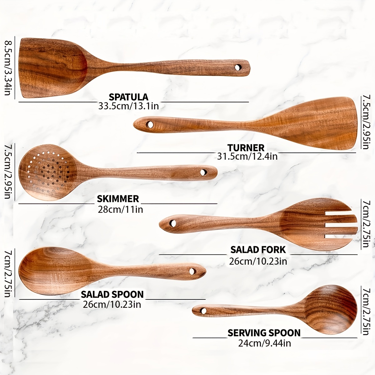 Wooden Spoons For Cooking Non-toxic Natural Teak Wooden Cooking Utensils Set  Bpa-free Wooden Kitchen Utensils Set Non-stick Wood Utensils Wooden Spoon  Sets Wood Spatula Wooden Serving Spoons - Temu