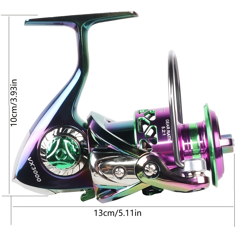 3000 5000 Series Colorful Metal Fishing Reel 5.2:1 Gear - Temu Canada