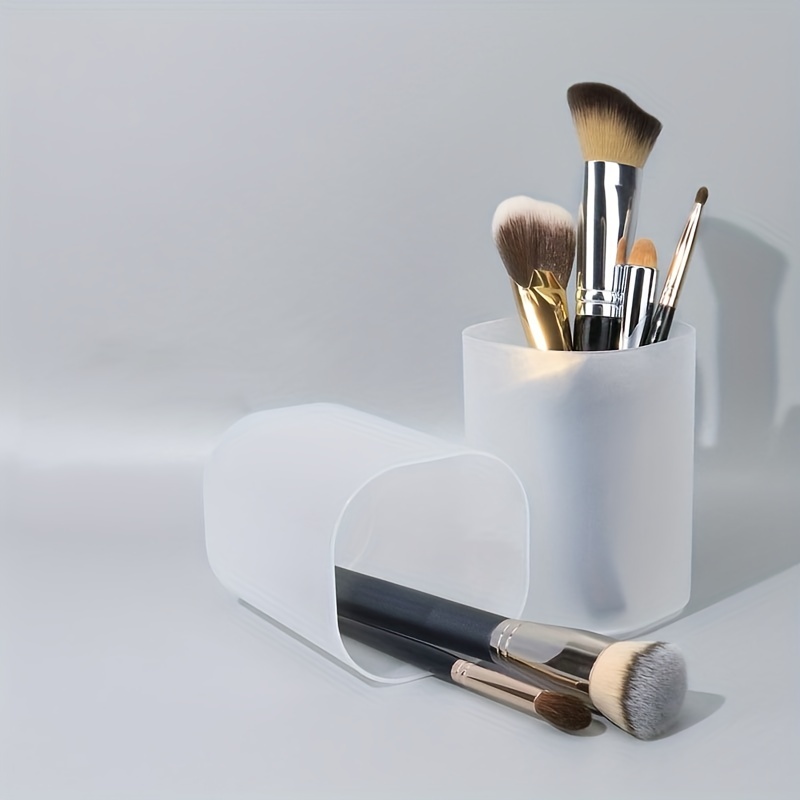 Makeup Brush Holder Organizer Plastic Square Cosmetic Brush - Temu