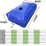 1 pack large capacity water storage bladder containers foldable portable water bladder tank vehicle mounted water storage bag multipurpose used drought resistance fire protection agricultural irrigation outdoor emergency water 0