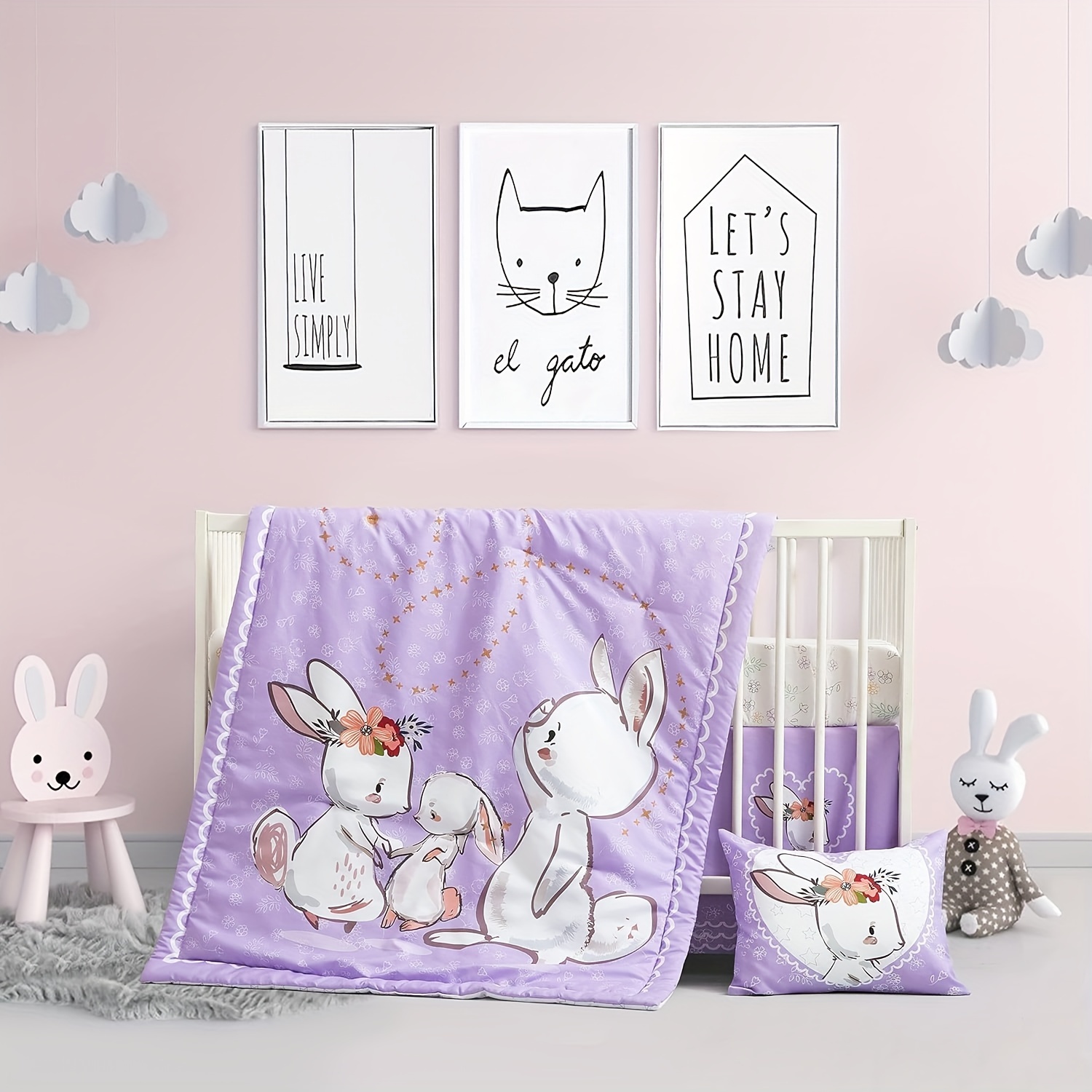 Crib bedding outlet sets purple