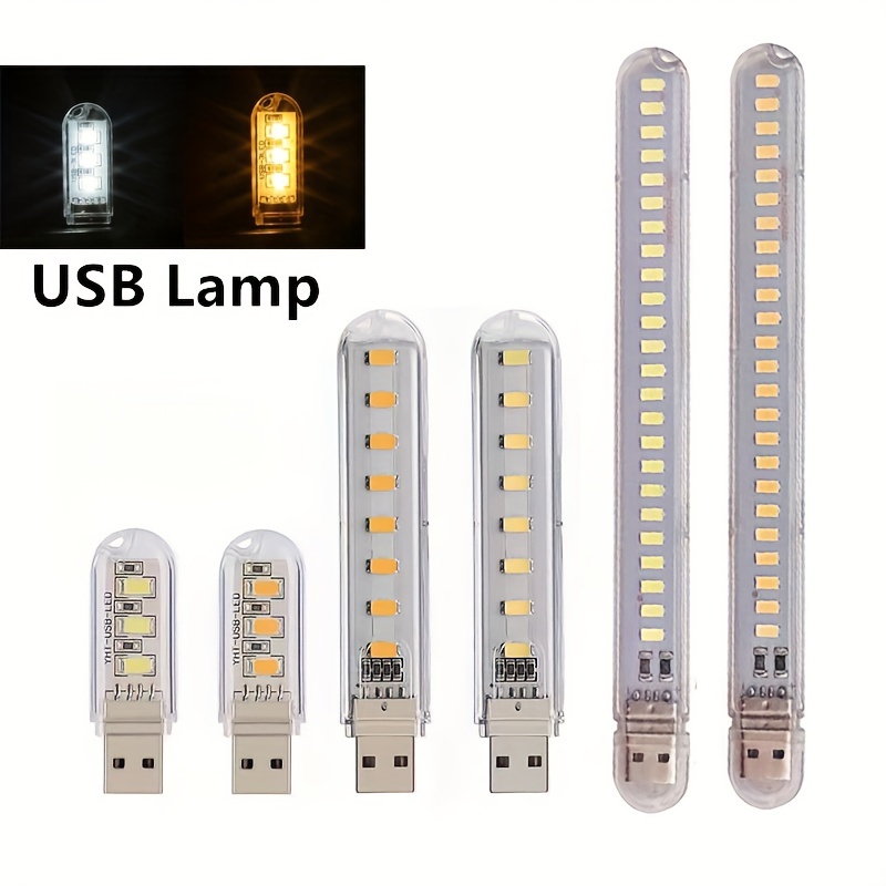 DC 5V USB LED Mini Book Light LED Desk Reading Lamp RGB White Warm white  Portable Flexible USB Extended Line LED Night Lights