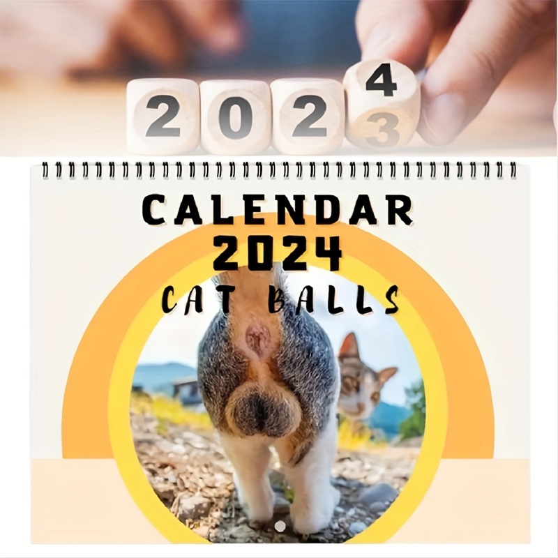 Calendrier chats 2024 à télécharger illustré 12 mois - Un grand marché