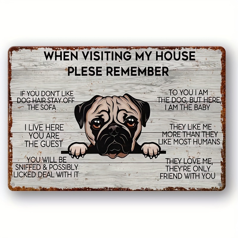 Pug Dog Hanging Ornaments, Dog House Pet Accessories, Dog Tag Crafts - Temu