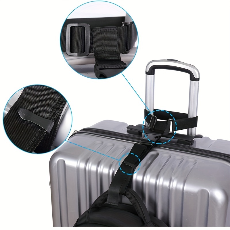 Luggage Connector Straps,Add a Bag Suitcase Strap Belt,Luggage Clip  Link,Multi Adjustable 1.5 W Travel Attachment Accessories for Carry on Bag