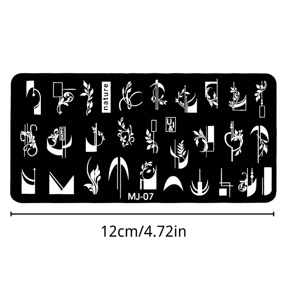 Y2k Heart, Leaf, Snake, And Skull Nail Art Stamping Plate - 3d Stencil Mold  For French Tips And Printing Tools - Temu Latvia