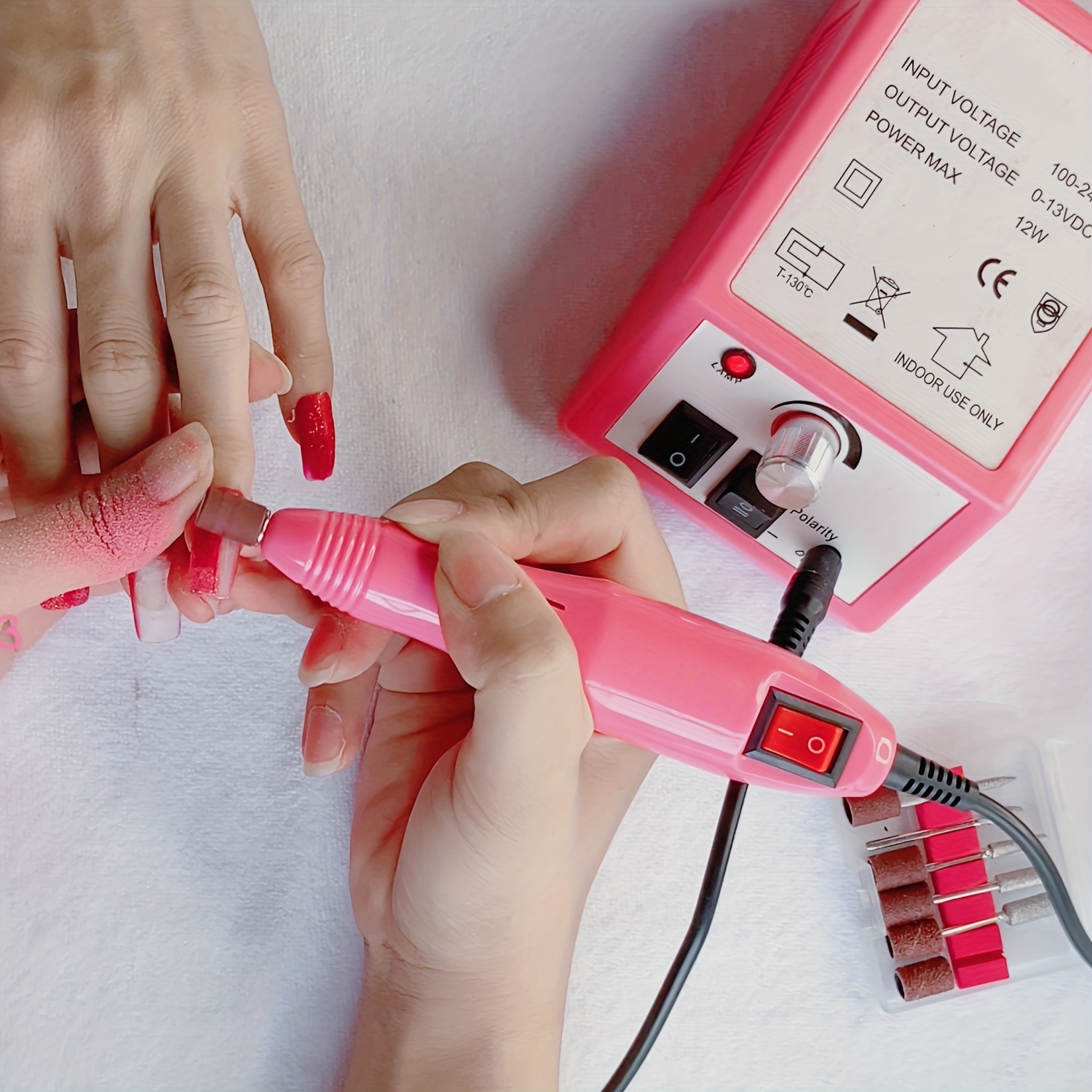 YOKE FELLOW Nail Drill Machine - 35000RPM Electric Nail File Nail Drills  for Acrylic Nails Professional with 6 Drill Bits for Manicure Pedicure Home