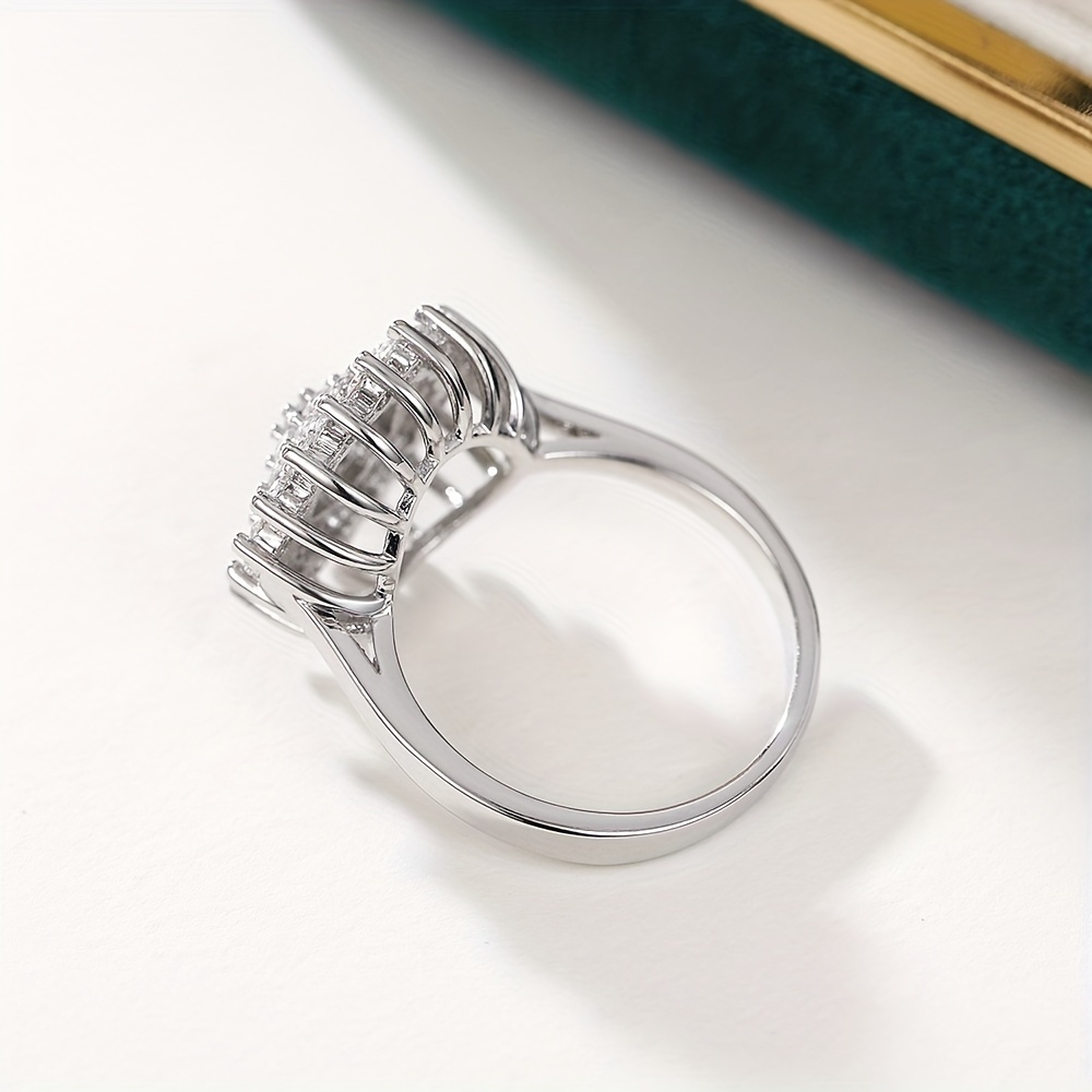 Lotus Zirconia Flower Ring for Women