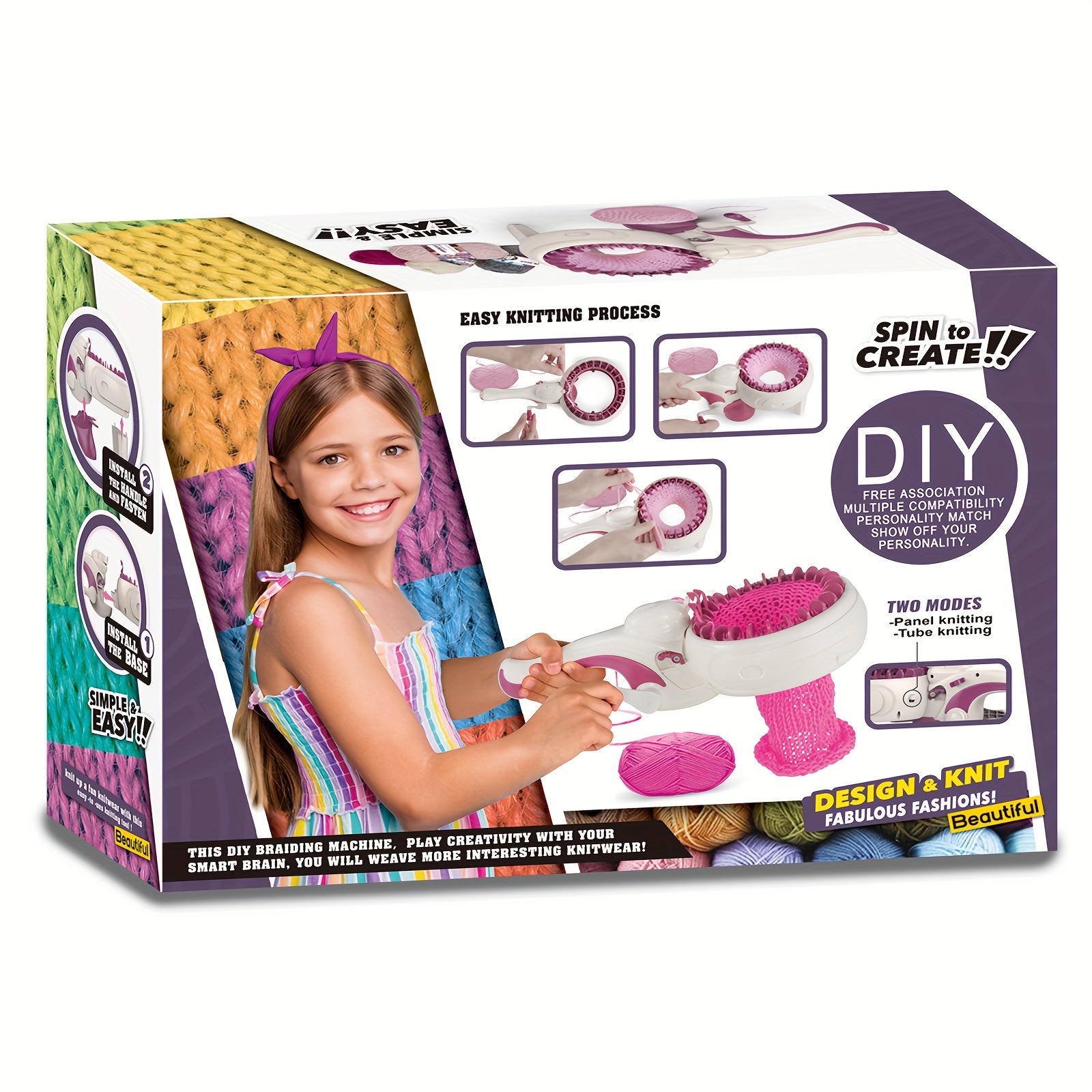 jungle kids on Instagram: Now available ✨ Knitting machine toys girls 😍  diy toys quick knit loom for kids 🥰 easy to use knitting kit machine ✨  Age:6y+ 😍 For orders DM