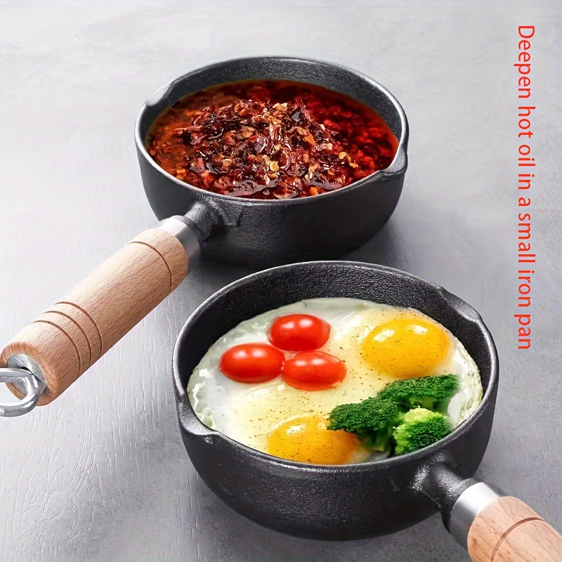 Iron Small Egg Pan Frying Pan With Dual Drip Spouts Small Skillet Pan  Cooking Pot For Indoor Outdoor Camping Home Restaurant