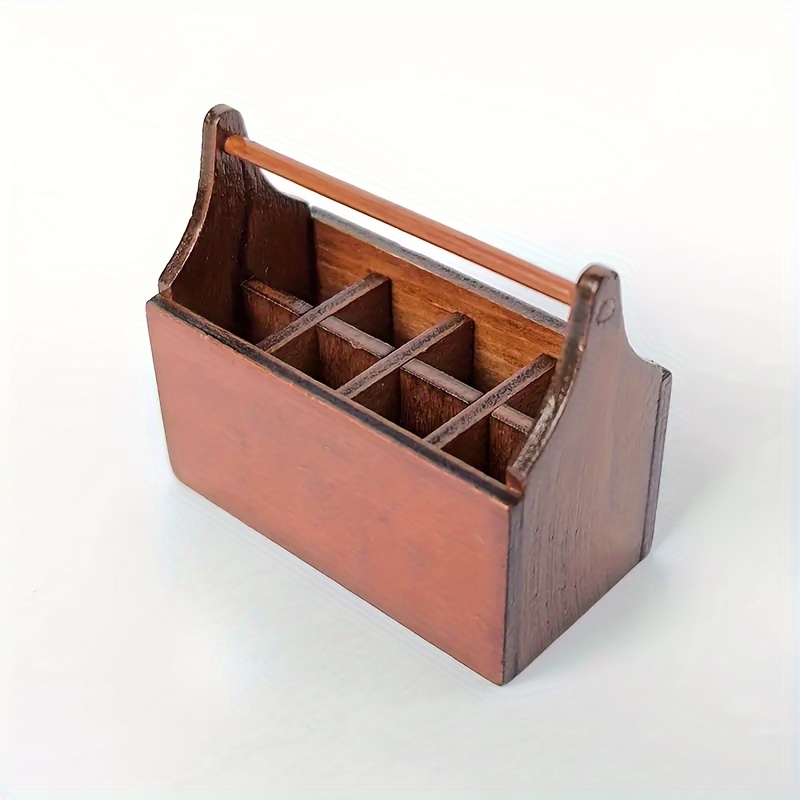 8 Pcs Mini Wooden Toolbox Metal Alloy Tool