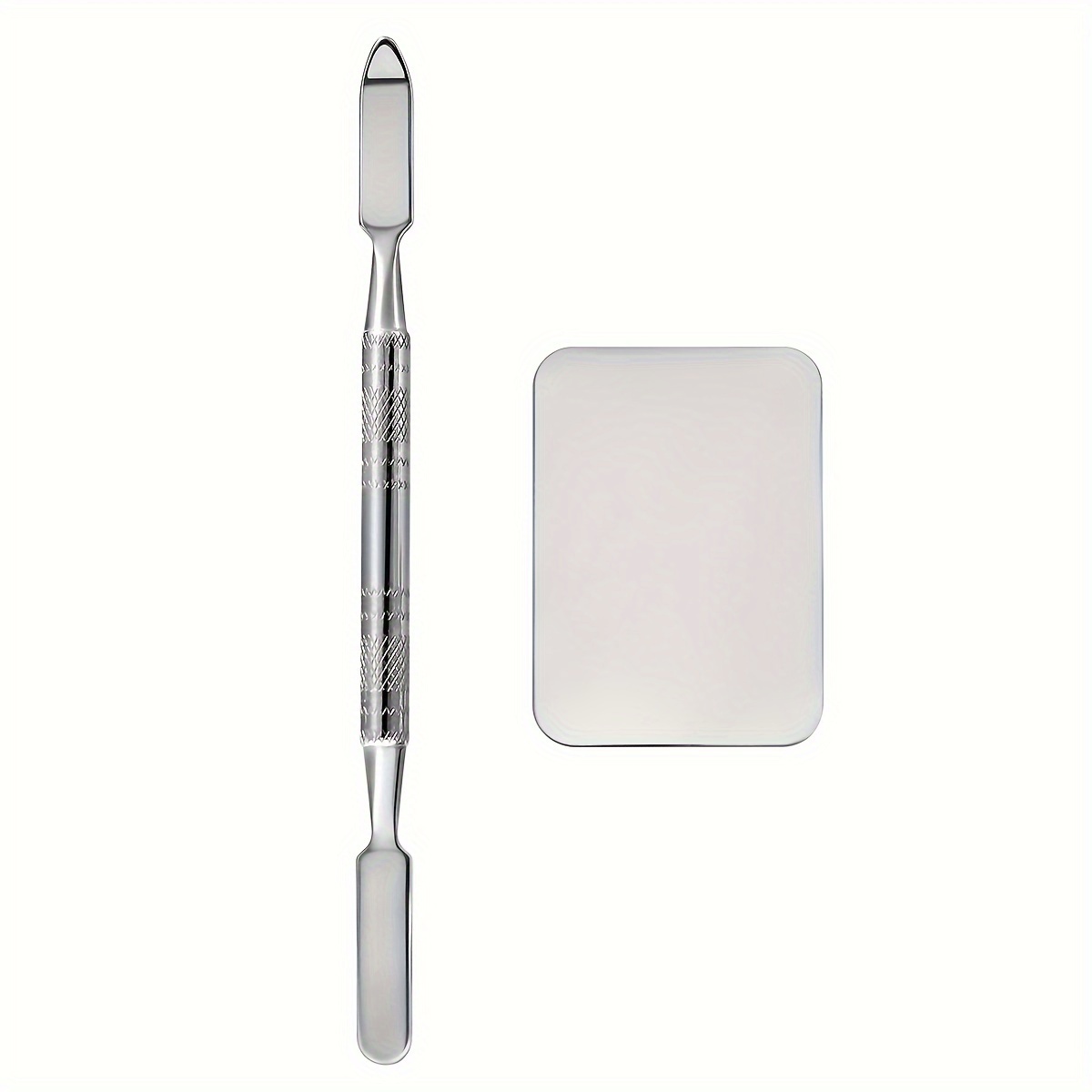 Cosmetic Mixing Plate Mixing Palette Mixer Mixing Tray Cosmetic Mixing  Plate Stainless Steel Makeup Professional Rectangle Shape Slotted Pigment  Blend