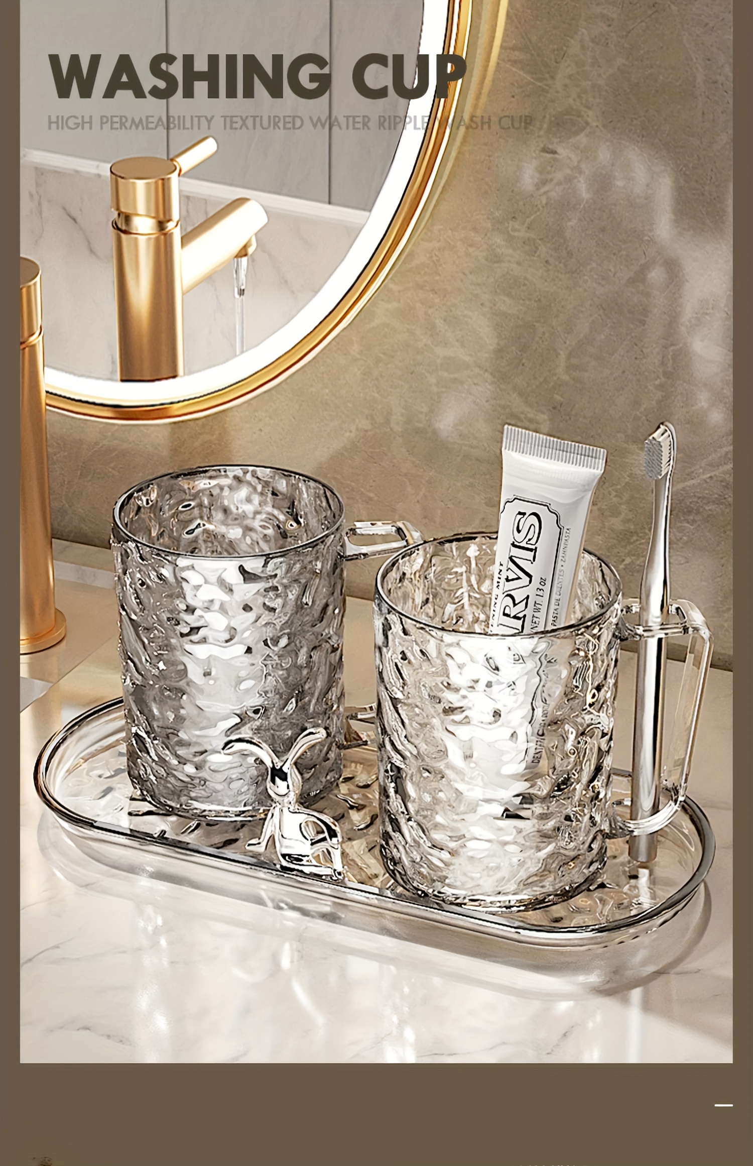 Hammered Glass Bathroom Accessories