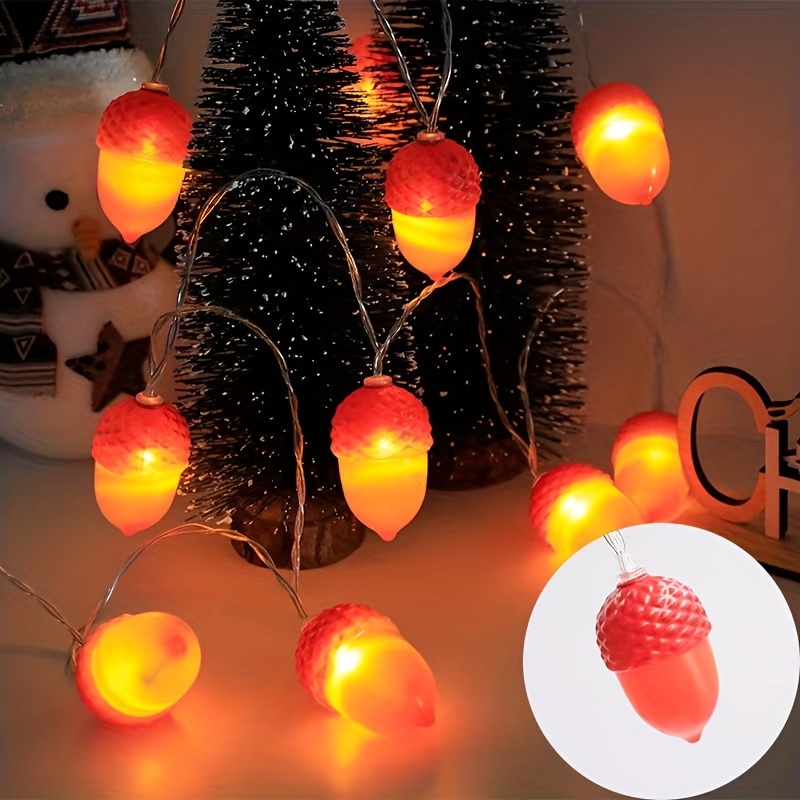 Christmas Tree Pine Needle Red Fruit Copper Wire Color Light - Temu