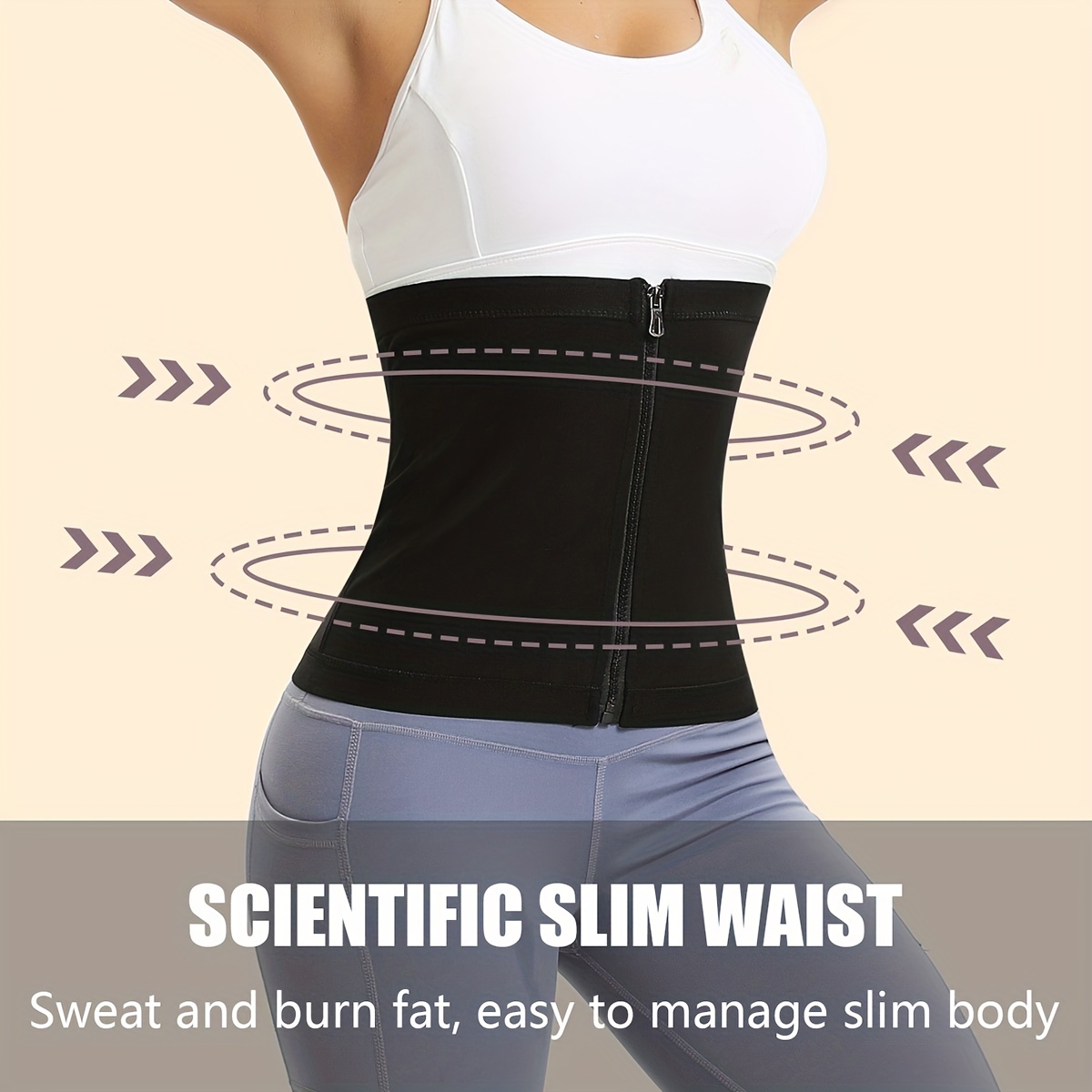 Women Body Shaper Abdomen Reducer Fitness Sweat Trimmer Belt Suana
