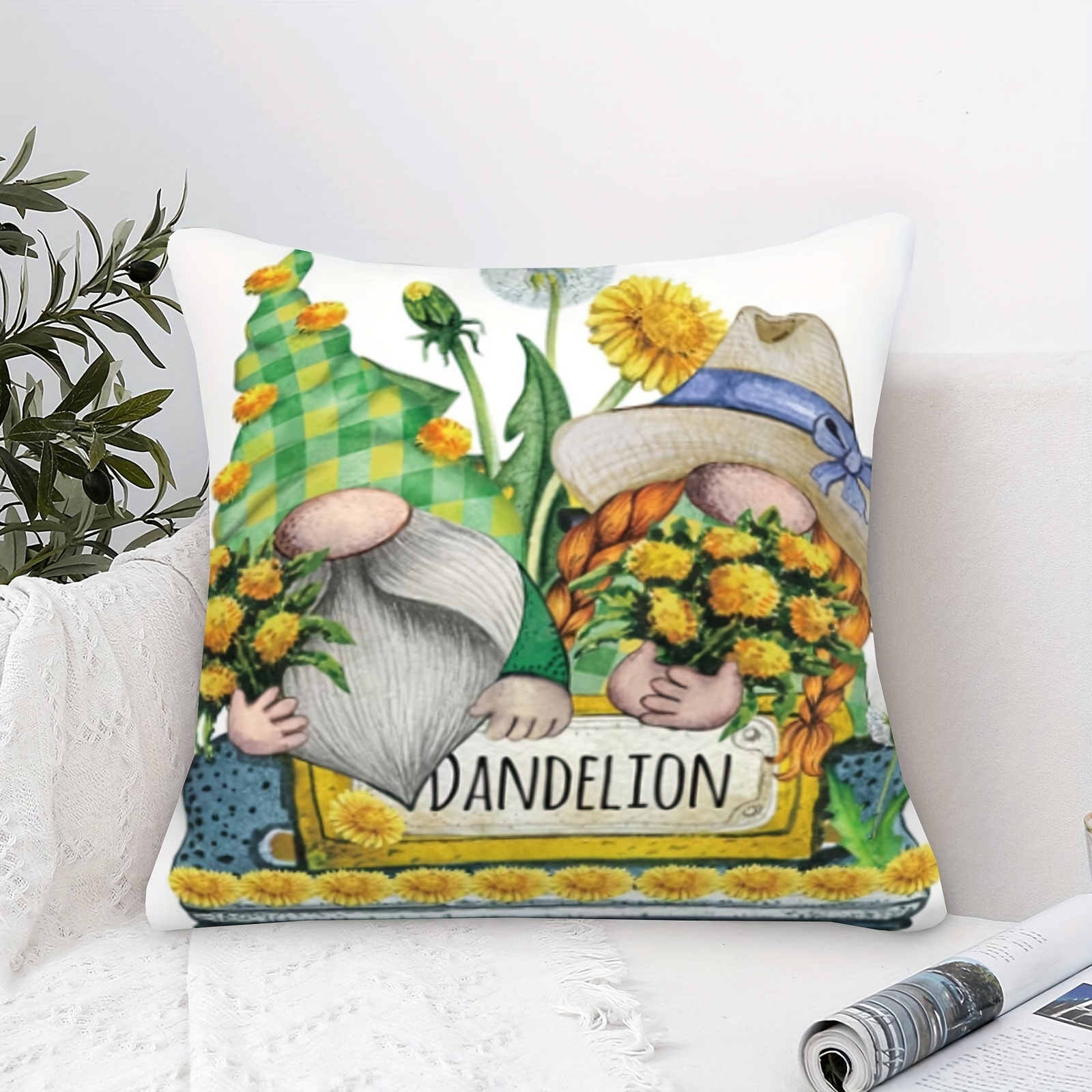 Dandelion throw pillow hotsell