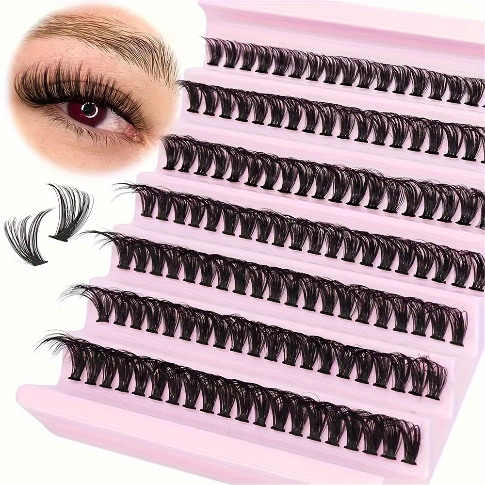 280 Pcs Individual Lashes 50D-C-9-16mix Lash Clusters Wispy Lashes Cluster  Lashes That Look Like Eyelash Extensions DIY Lashes At Home (50D-c-9-16mix)