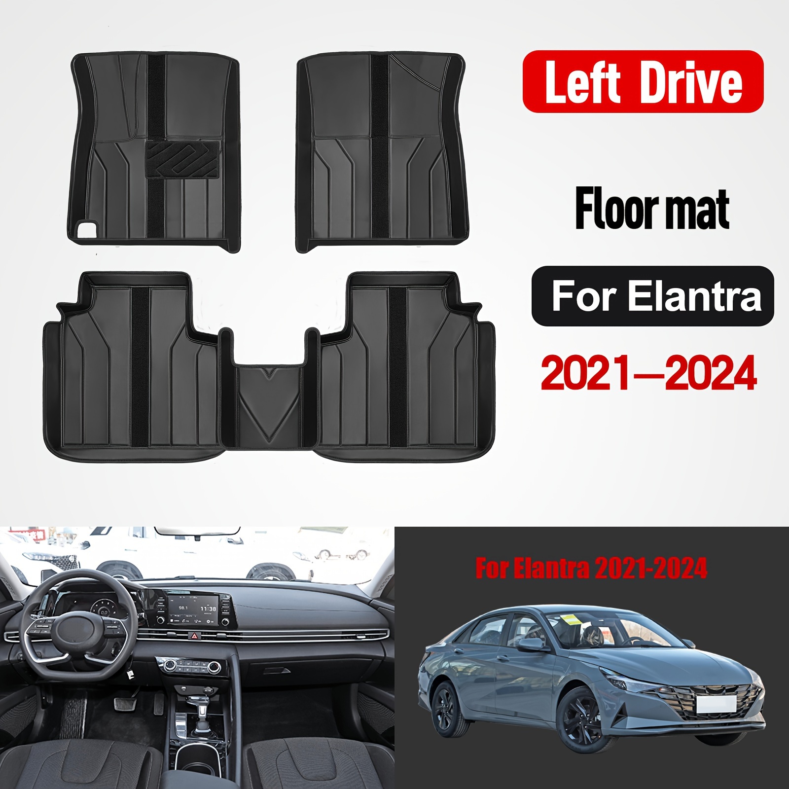 2021-2024 Hyundai Elantra All-Weather Floor Mats - Free Shipping