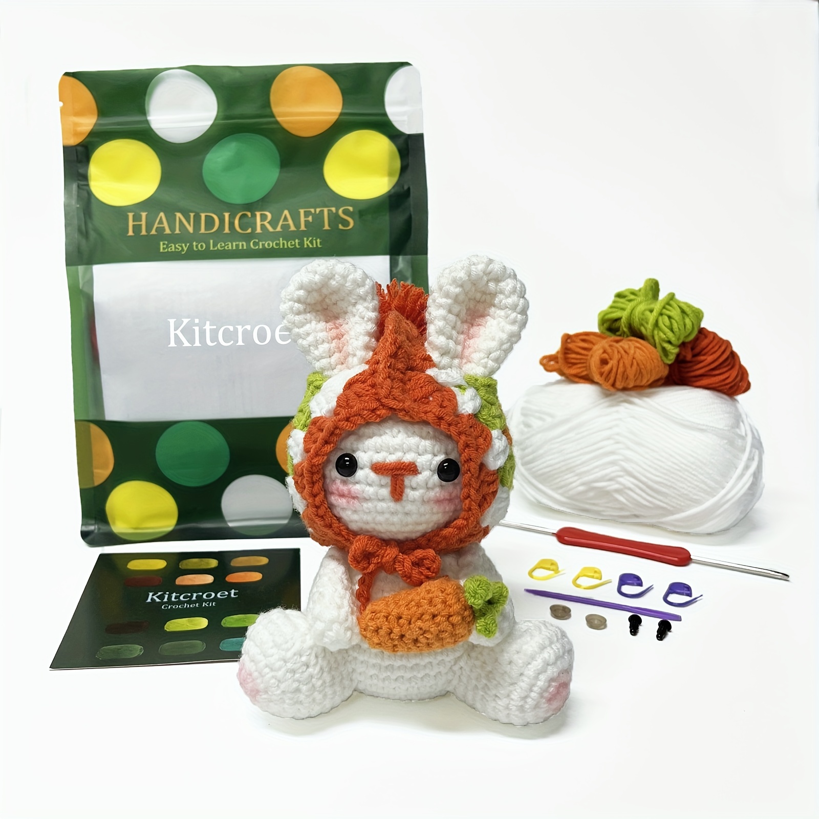 Beginner Crochet Kit, Animal Crochet kit, with Basic Knitting Booklet and  Instructional Video, Complete Crochet Material Pack, Crochet Kit for  Adults