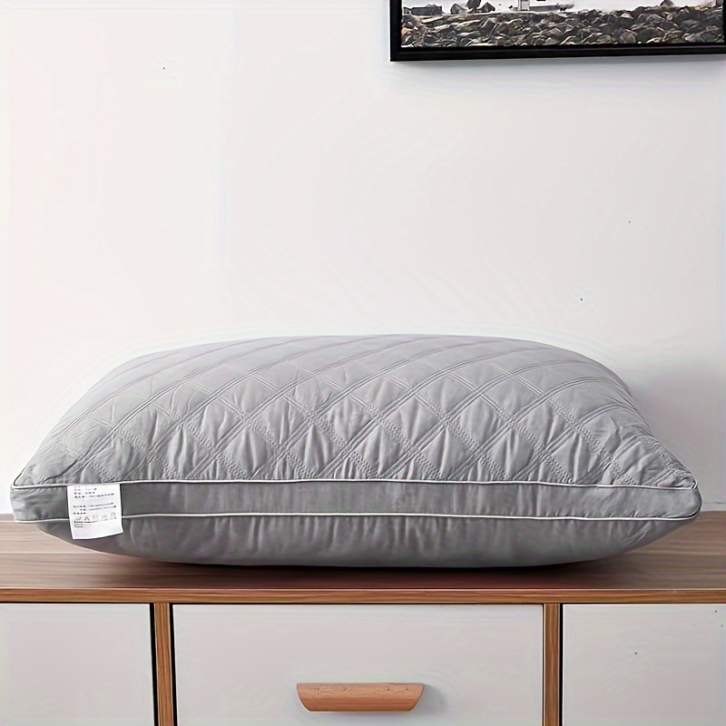 Soft Microfiber Bed Pillows Sleeping Fluffy Fiber Filled - Temu