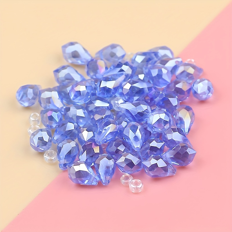 Purple Glass Synthetic Crystal Beads Violet Faceted Beads - Temu