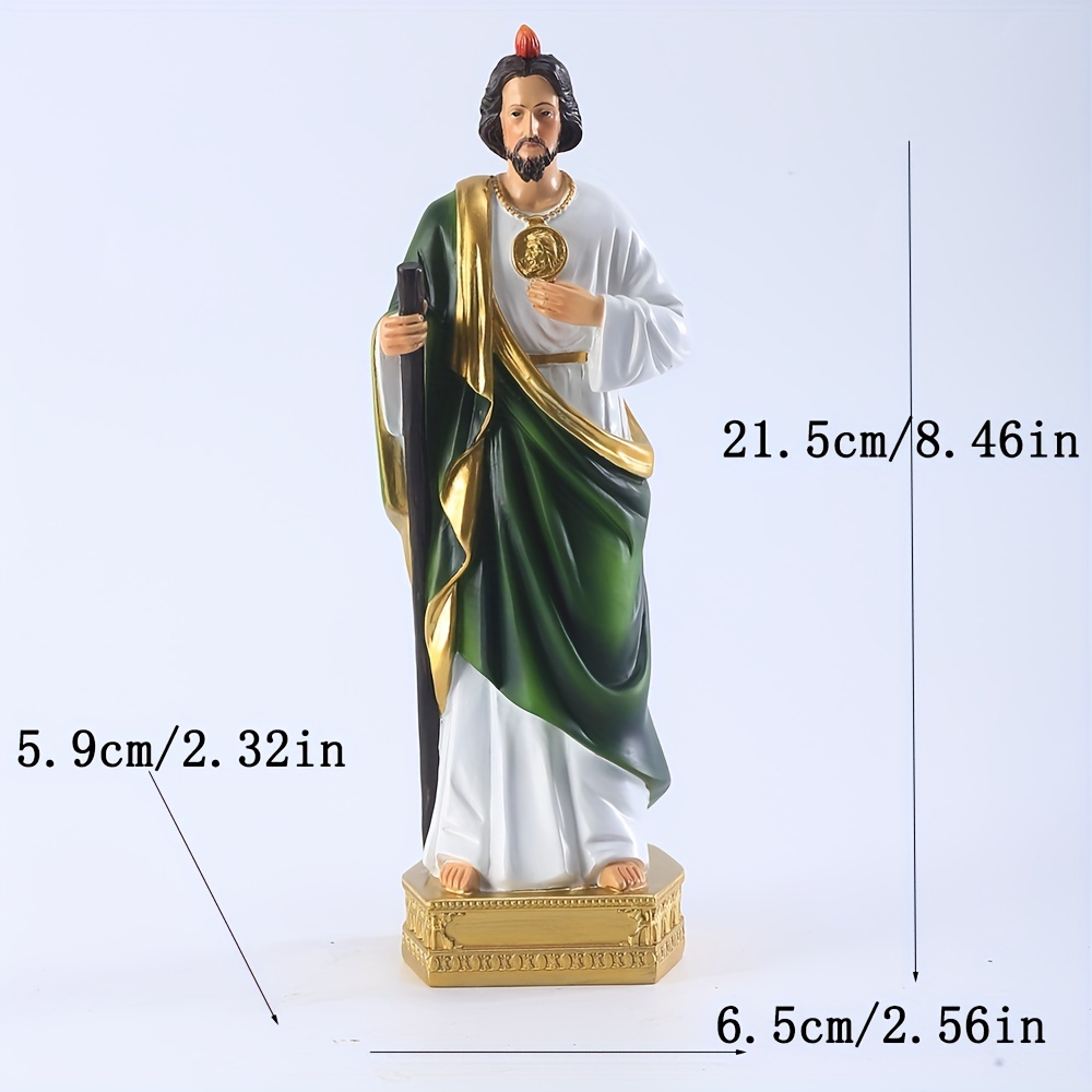 1PC Saint Jude Holy Figurine: The Perfect Religious Decoration for Home,  Office, and Outdoor Spaces!