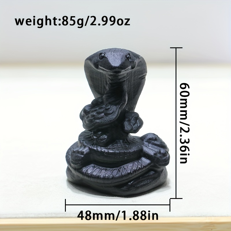 Natural Crystal Snake Carving for Home Desk & Car Decoration