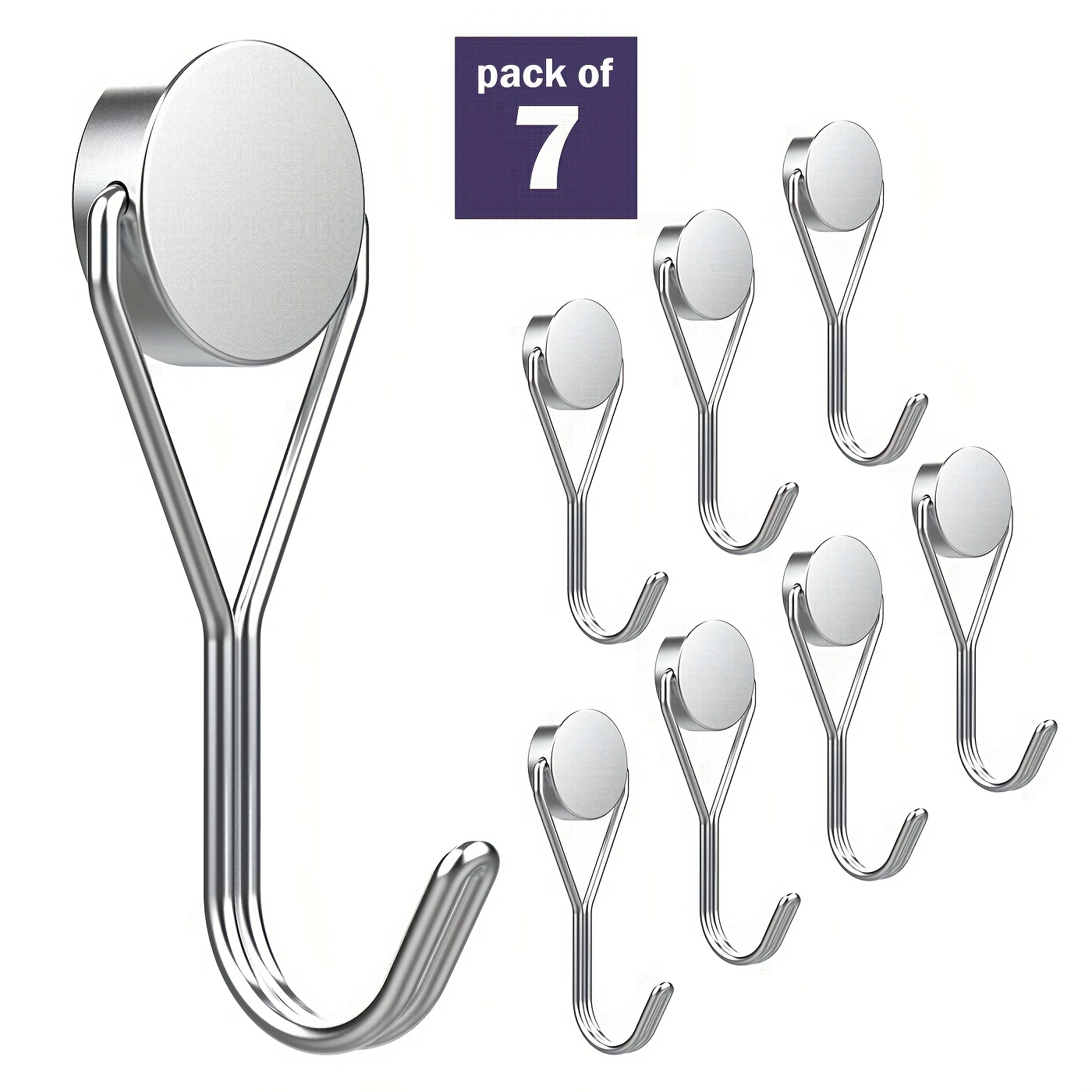 7pcs Magnetic Hooks 30Lbs Neodymium Magnet Swivel Hook Cruise Fridge Grill