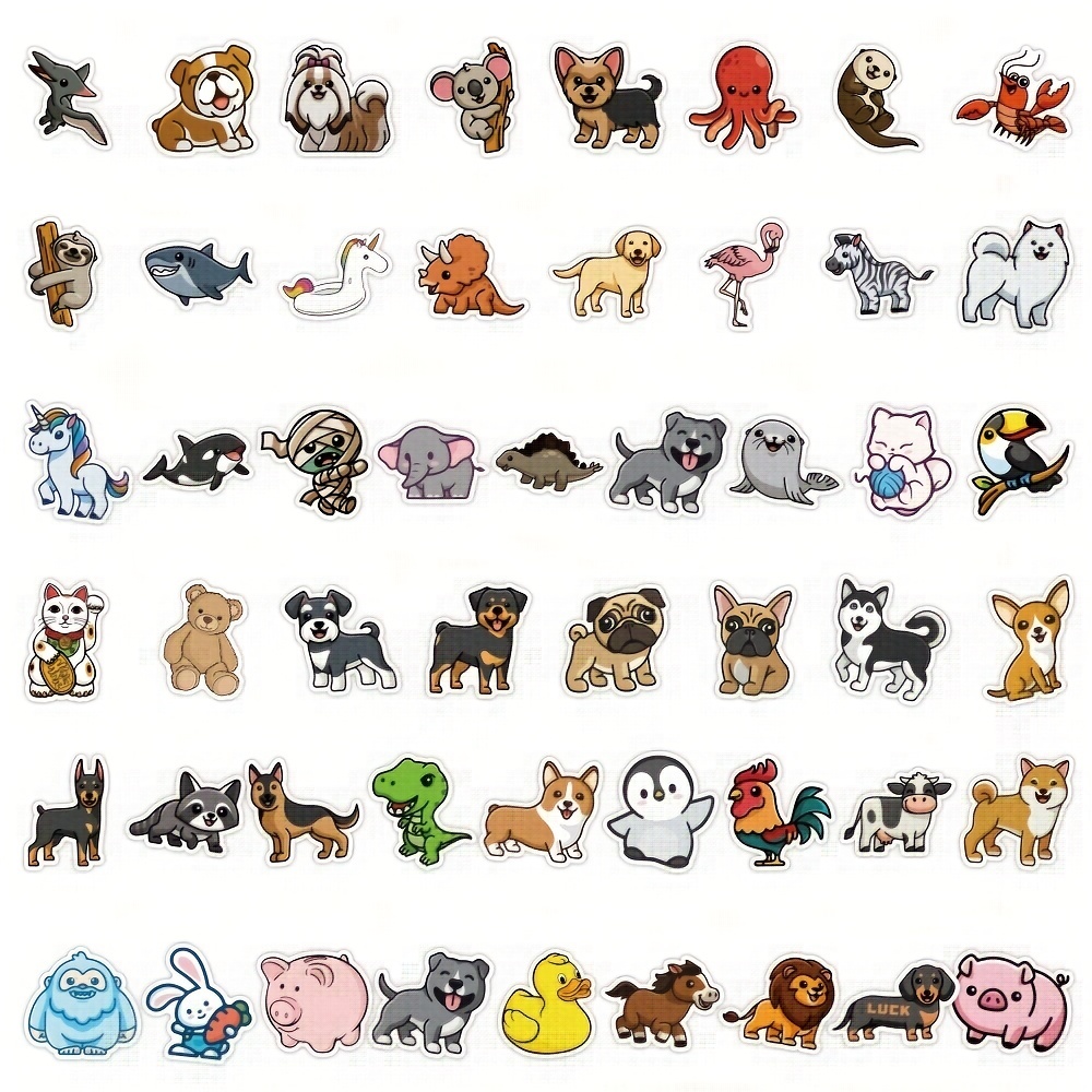 Cute Animal Stickers Kids Mixed Pack Waterproof Water Bottle - Temu Austria