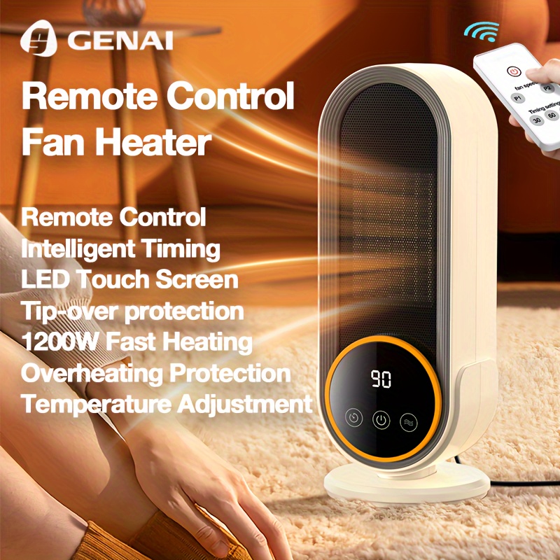 Portable Electric Space Heater With Thermostat Safe And - Temu