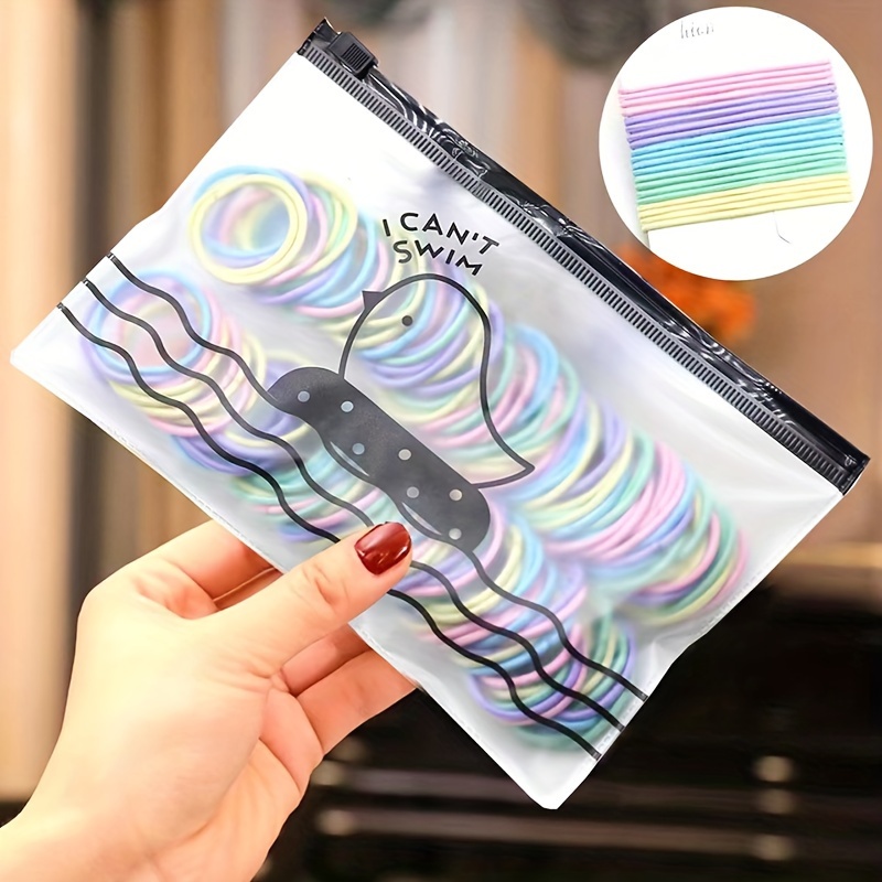 About 100-300-500pcs/pack Girls Cute Colorful Basic Elastic Hair Band Ponytail Hair Clip Youngsters's Hair Band Rubber Band Youngsters's Hair Accessories