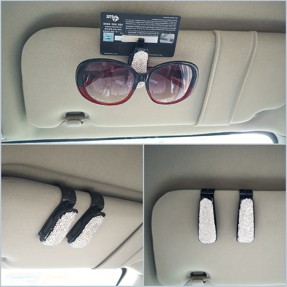 Porte Lunettes de Voiture, 2 Porte-Lunettes de Soleil de Voiture