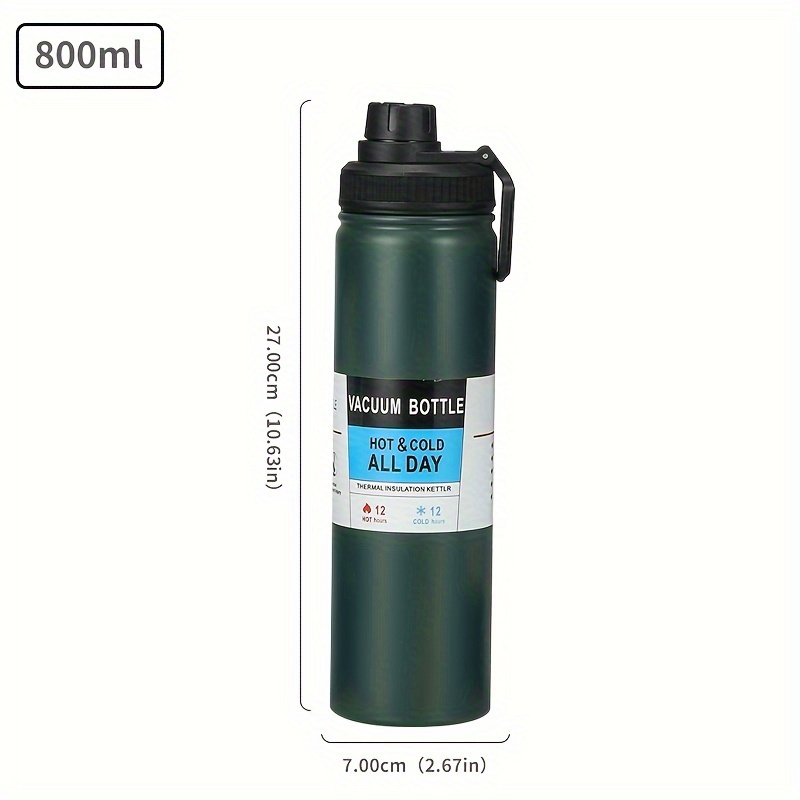 Vacuum Insulated Thermos Flask 304 Stainless Steel 800ml Hot/cold Water  Bottle