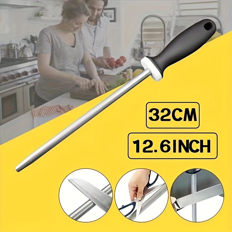  Knife Sharpening Steel, 8inch Professional Ceramic Knife  Sharpening Rod, Knife Blade Sharpener Honer Knife Rod Sharpener for Kitchen  Knife Scissors: Home & Kitchen