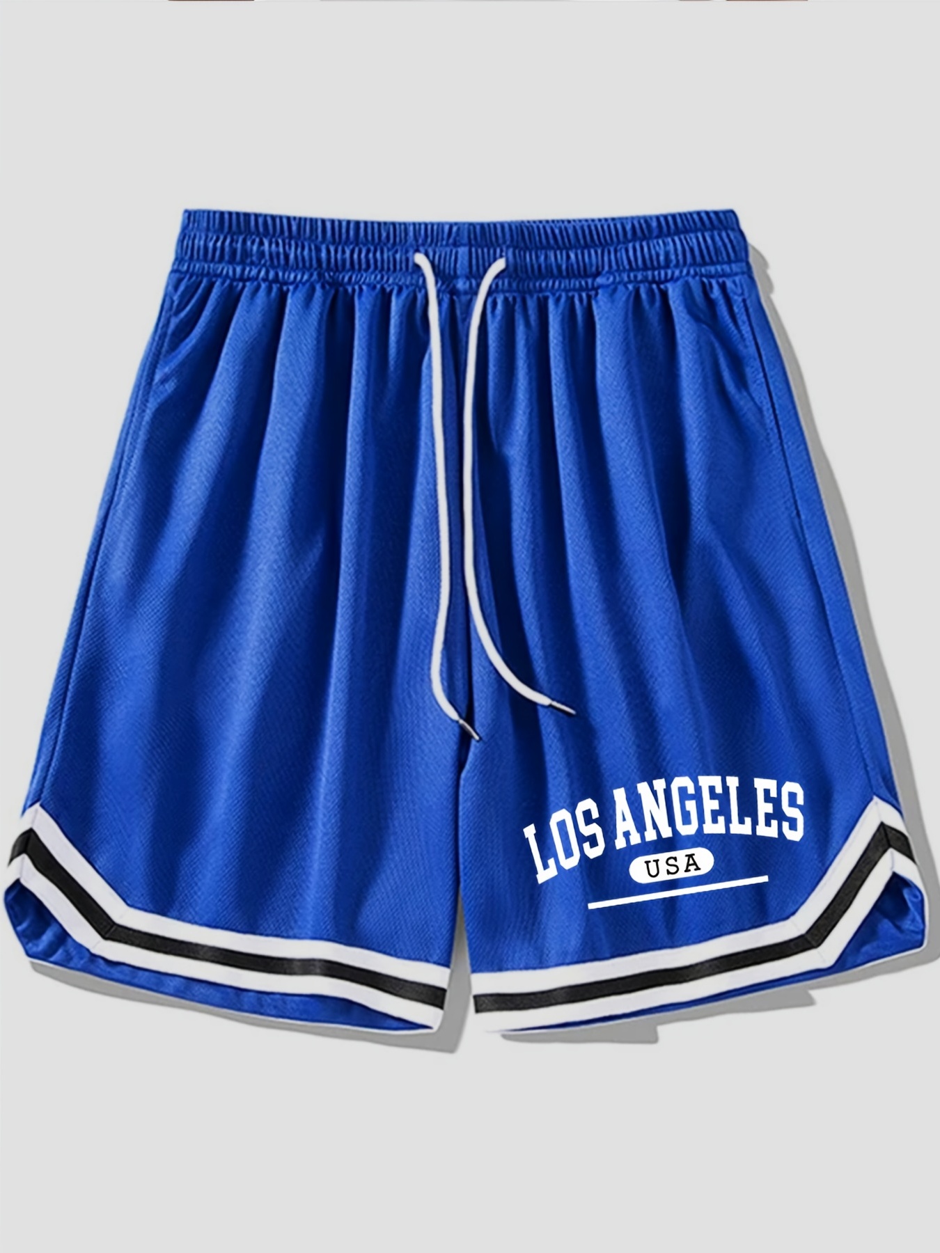 Summer Mens Shorts Los Angeles Striped Athletic Basketball