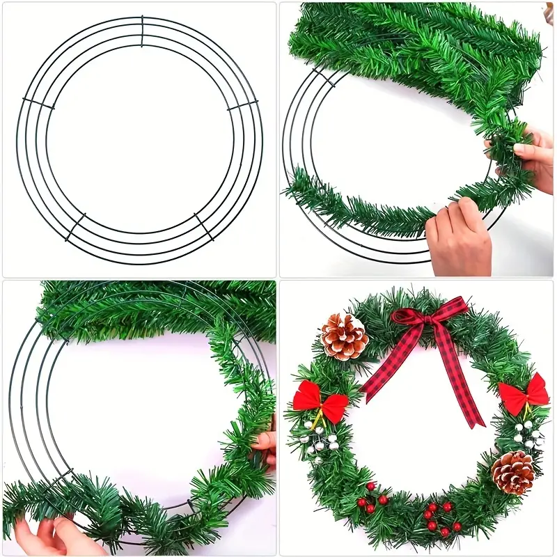 Christmas Metal Wire Wreath Frame Wreath Making Ring - Temu