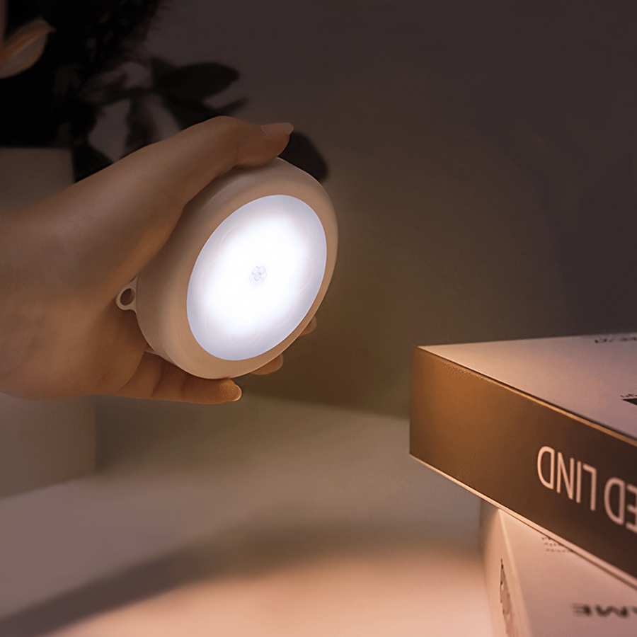 1 Luz Led Sensor Movimiento Luz Nocturna Gabinete Gancho - Temu
