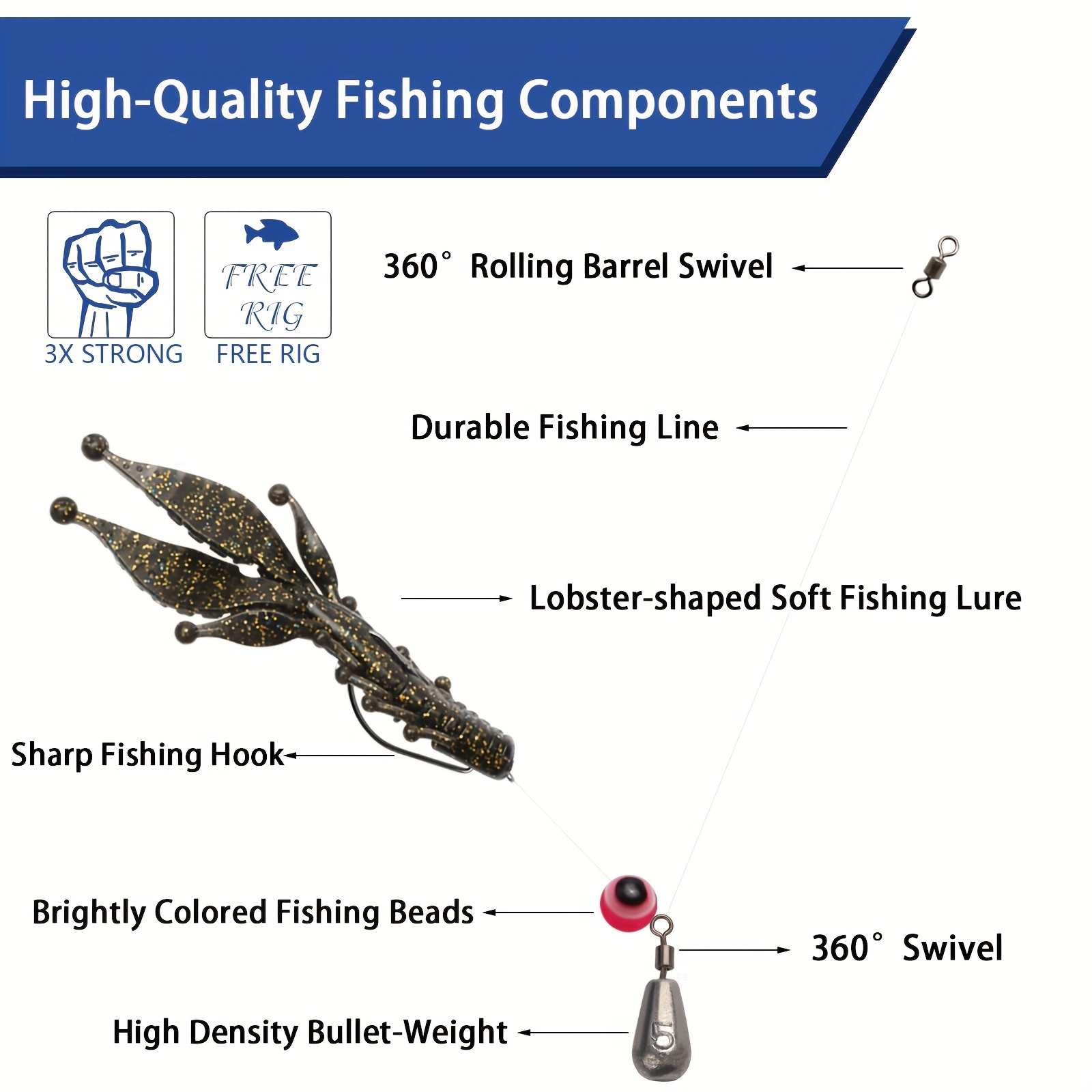 Dovesun Fishing Soft Baits: Hooks Weights Binding Included - Temu Canada