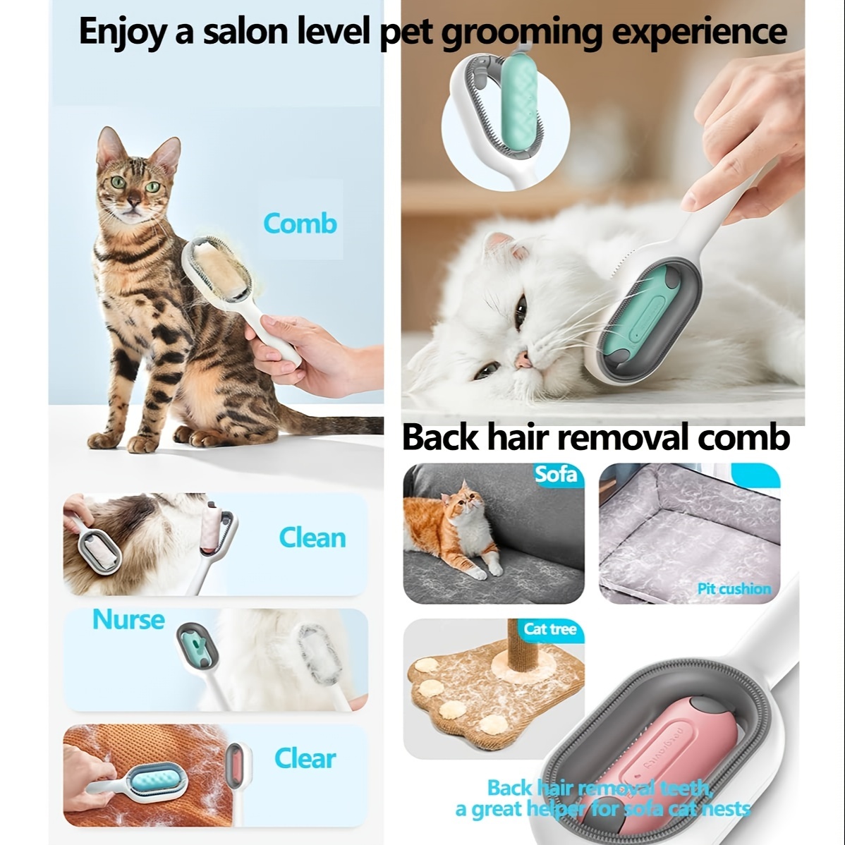 Pet Hair Remover Reusable Cat Dog Hair Catcher Scraper For - Temu